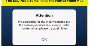 Fairfax Water App Reinstall Notice
